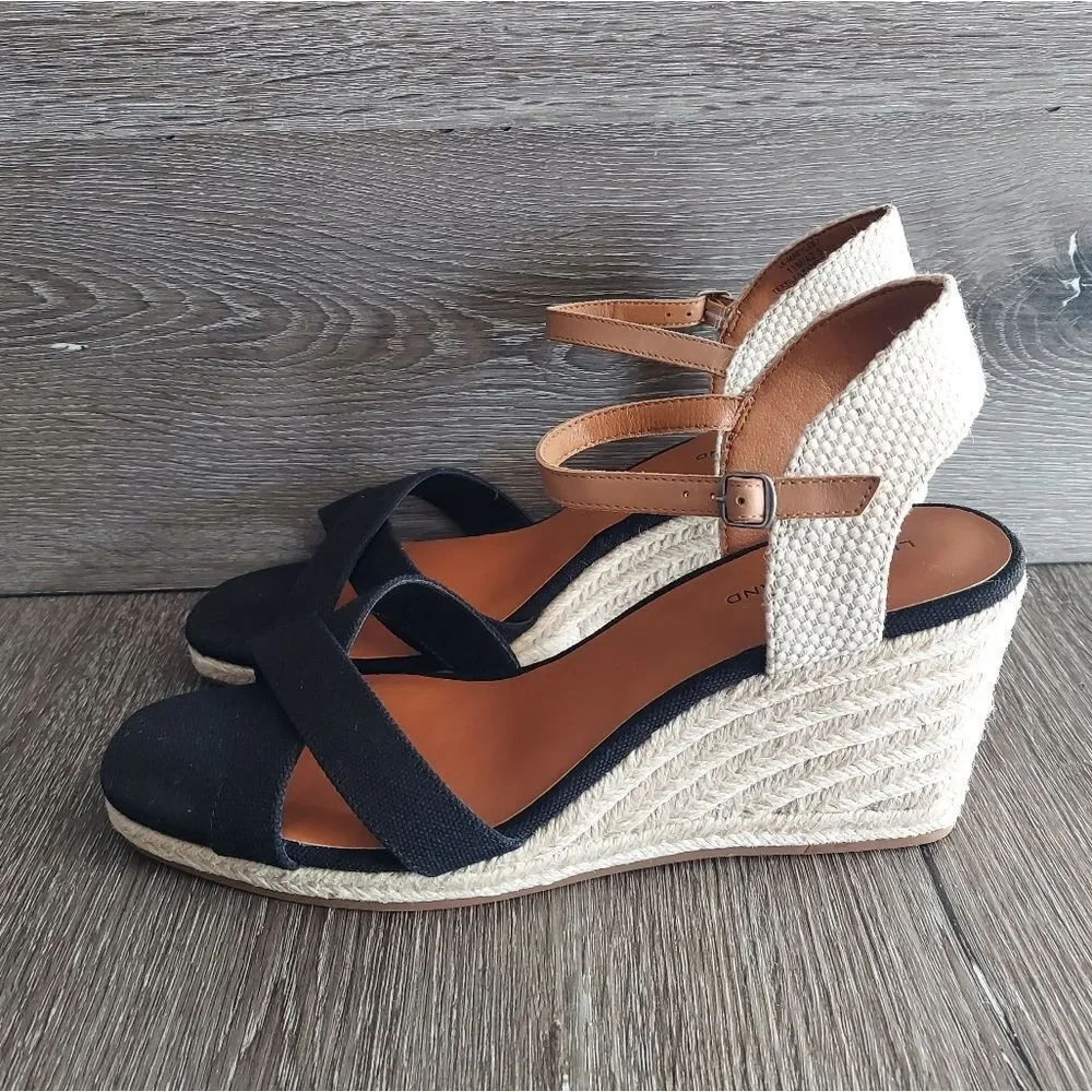 NWOT Lucky Brand Espadrilles with Wedge Heel and Crisscross Straps 11
